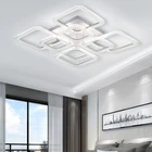 Светодиодный ные люстры для гостиной, спальни, современные потолочные светильники, абажур, регулируемая яркость, лампа, домашние светильники