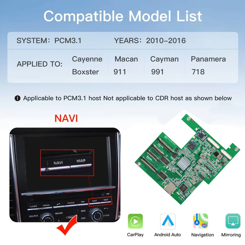 

CARABC Беспроводная камера Carplay Android Auto для Porsche PCM3.1 Panamera Cayenne Cayman Macan Boxster 911 991 718, камера заднего вида