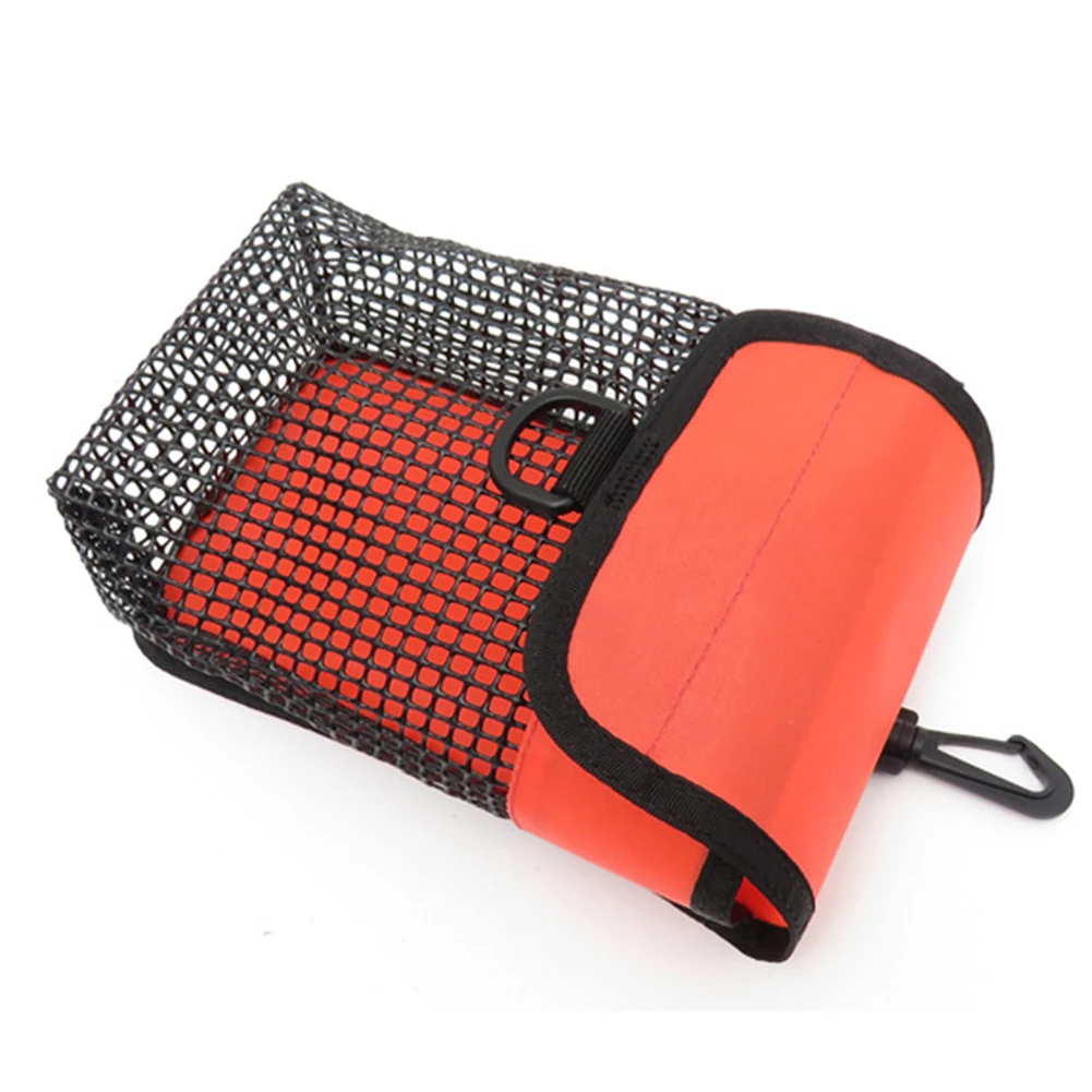 

2023 Scuba Diving Reel Bolt Snap & SMB Safety Marker Buoy Mesh Gear Bag Equipment Holder Carry Pouch - Choice Of Colors