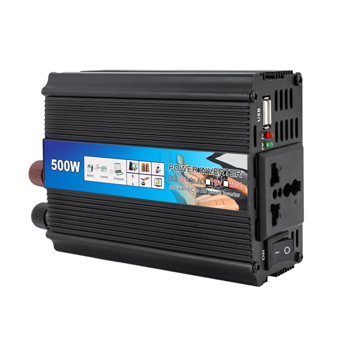 

500W Car Power Inverter DC12V to AC220V USB Car Converter Boost Transformer Vehicle Supply Power Inverter for Cars