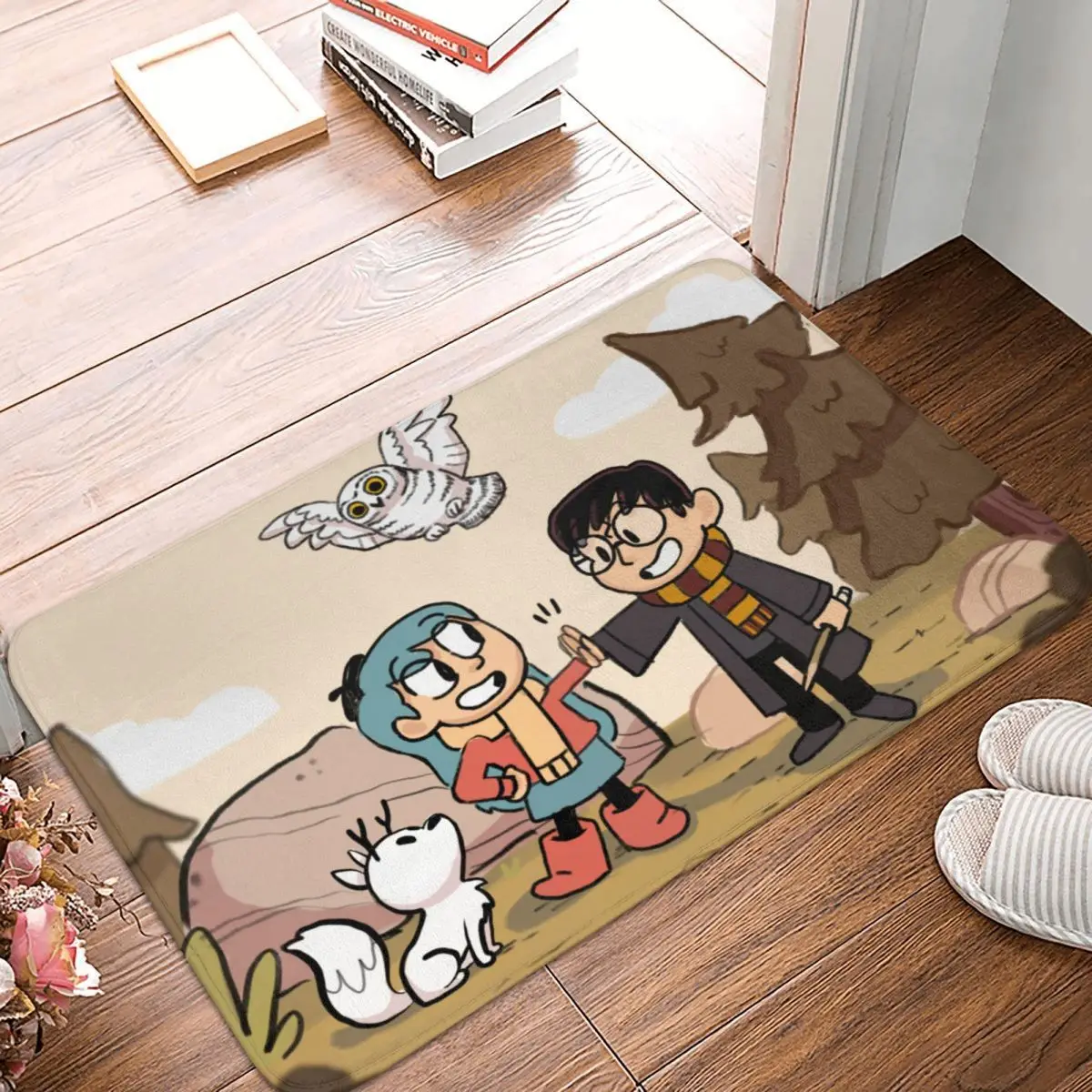 

High Five Bathroom Non-Slip Carpet Hilda Frida David Cartoon Serials Bedroom Mat Entrance Door Doormat Floor Decoration Rug