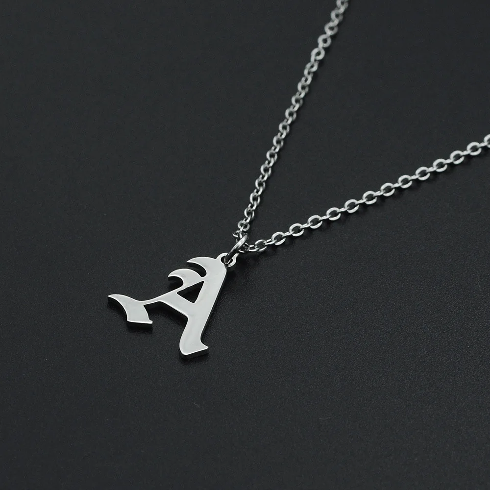 

26 English Letter Initial Pendant Stainless Steel Necklace Jewelry Accessories Valentine's Party Gifts Speical Name Gift