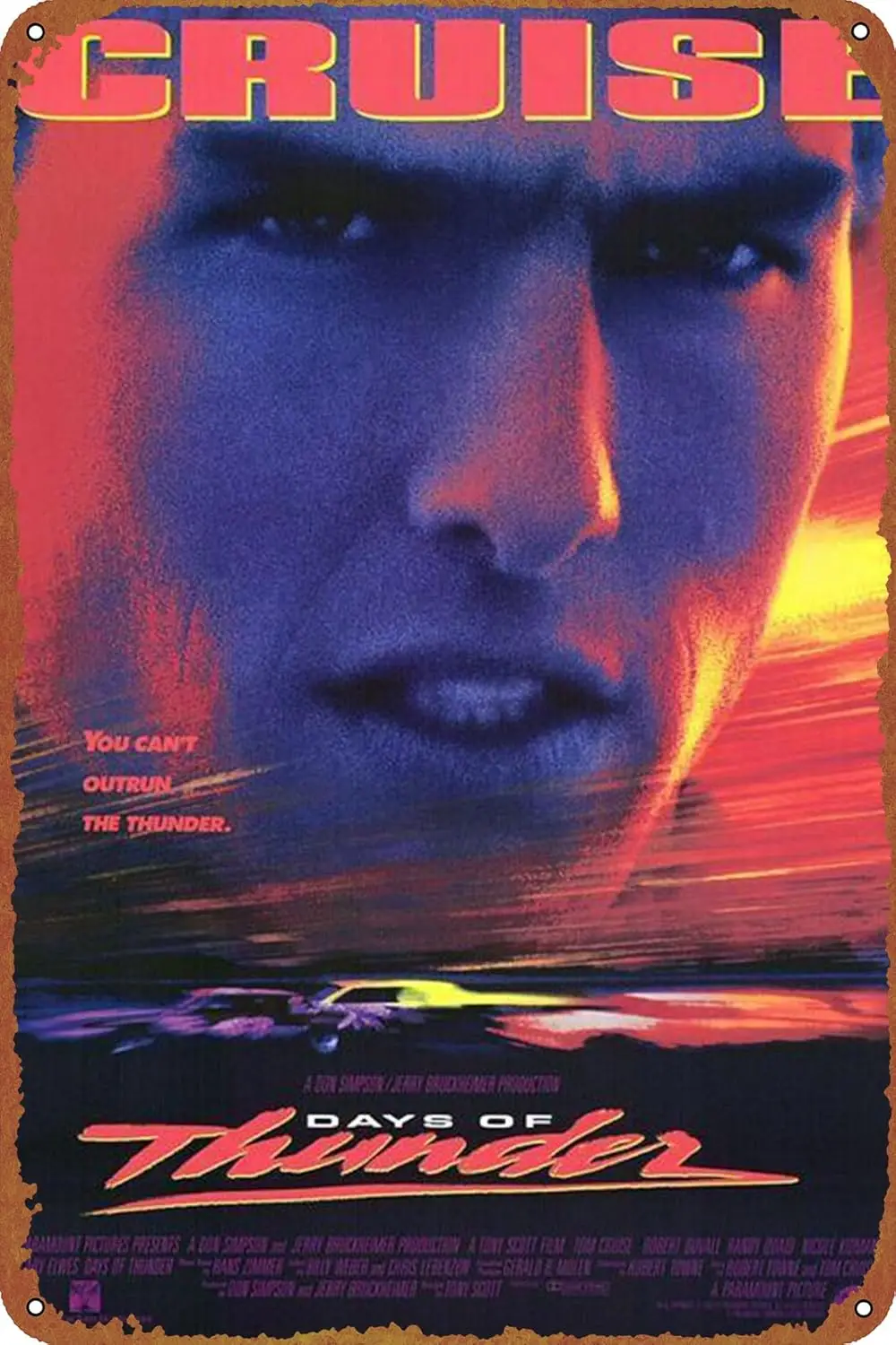 Dys of Thund Tn Sgn Decorton ntge Metl Moe Post Sgns Wll Decor 812 nch