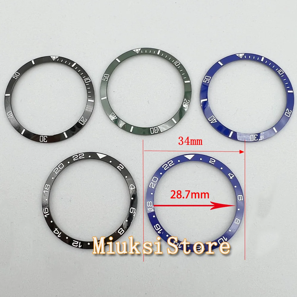 Керамический безель для часов 34 мм * 28 7 черный/синий/зеленый кольцо-безель с
