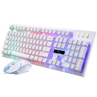 home ergonomic gaming keyboard mouse combos rainbow backlit luminous keyboard floating keycaps pc ps xbox gamer business office