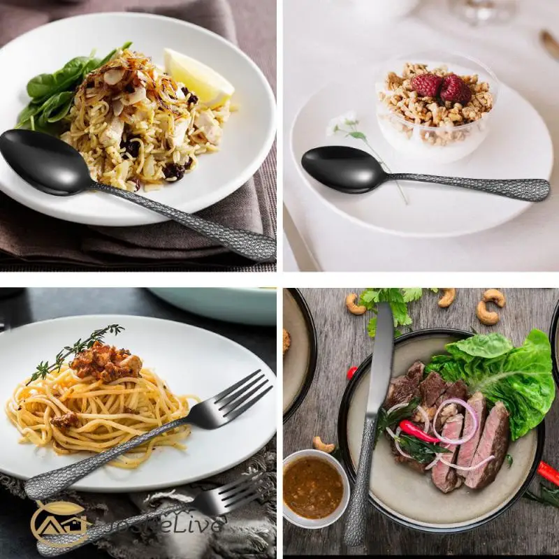 

Elegant Western Premium Cutlery Set Kitchen Essentials Snake Skin Durable Versatile Kitchen Utensils Top-rated High-quality