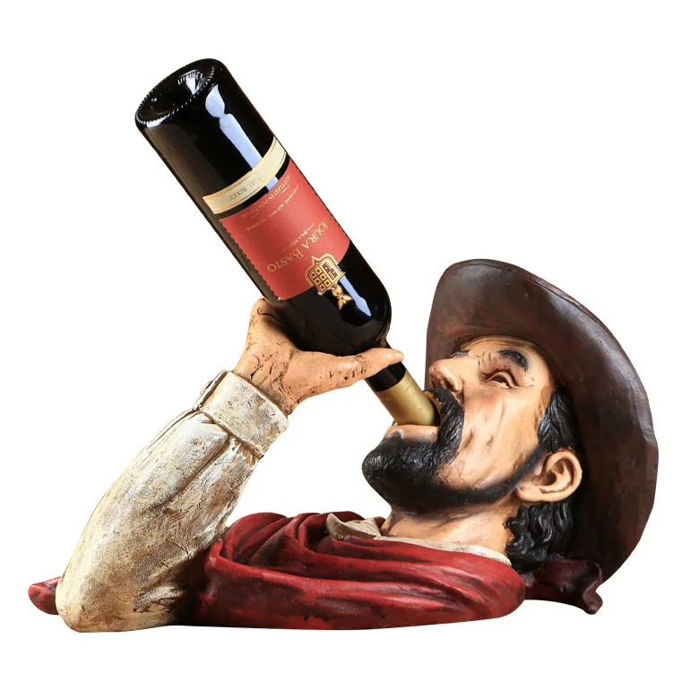 

Креативный ретро-держатель для винной бутылки в американском западном, ковбойском, деревенском, охотничьем, украшения для гостиной, крыльц...