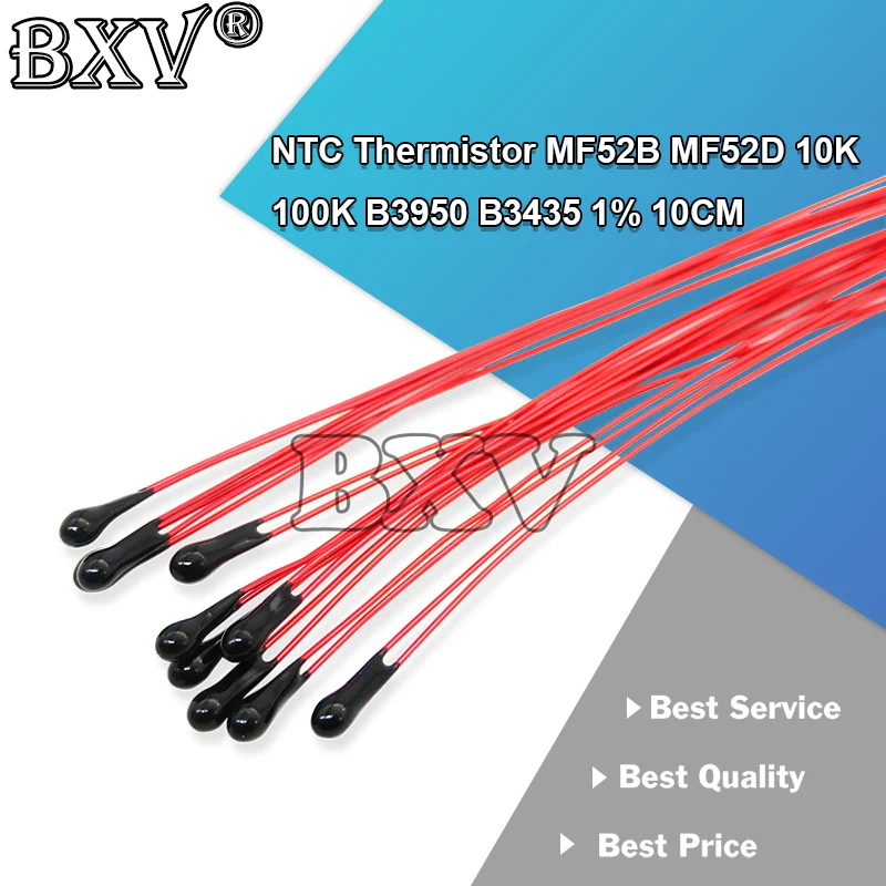 

PUMUDDSY NTC термистор MF52B MF52D 10K 100K проволочный ремешок для зонда Hjxrhgal B3950 B3435 1% 10 см датчик контроля температуры Новинка
