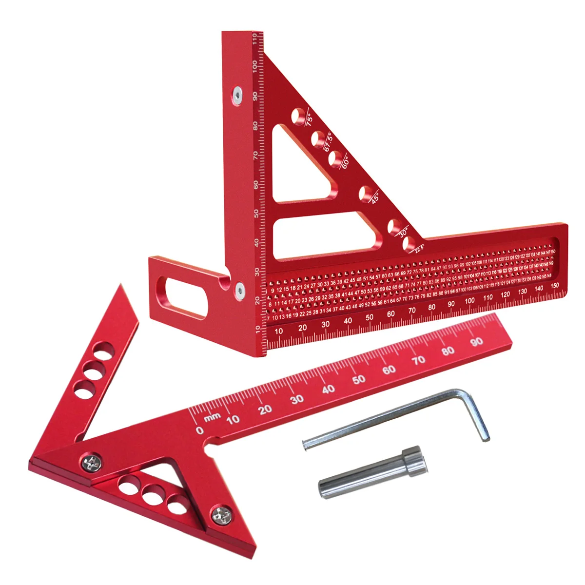 

Набор Из 2 Предметов: Метрический Треугольник-линейка Для Деревообработки И Центровочный Стамеска-угольник