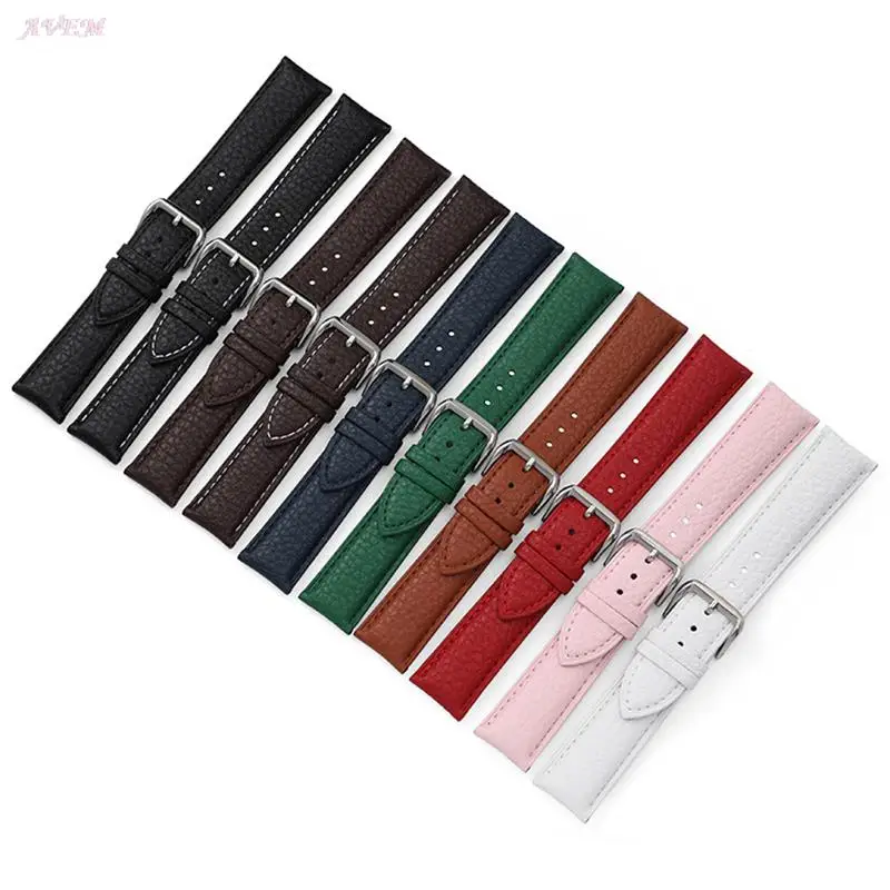 

12mm 14mm 16mm 18mm 19mm 20mm 21mm 22mm 24mm Universal Straps Genuine Leather Soft Waterproof Wrist Band Smart Watchband Belt