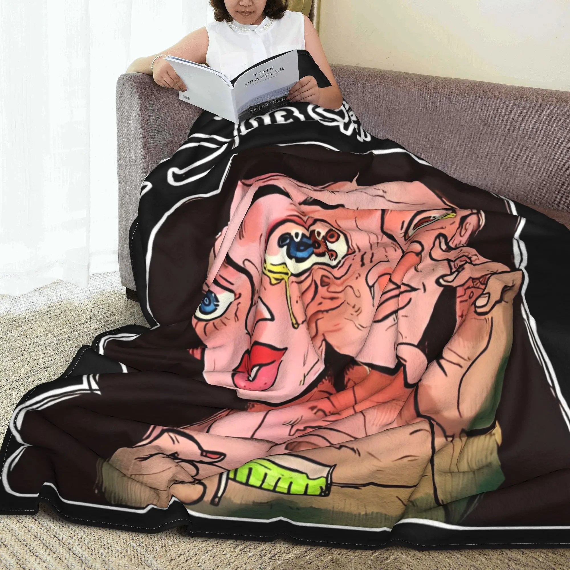 Забавные художественные одеяла The Substance флисовое супер теплое одеяло для