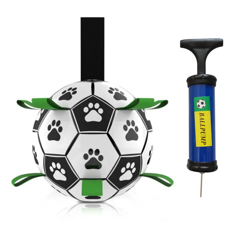 

Dog Toys Interactive Pet Football Toys with Grab Tabs Dog Paw Outdoor Training Soccer Pet Bite Chew Balls for Dog Accessories