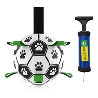 dog toys interactive pet football toys with grab tabs dog paw outdoor training soccer pet bite chew balls for dog accessories