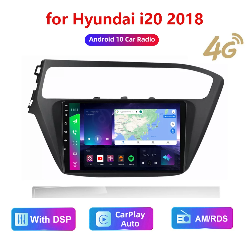 

Автомагнитола 2 DIN для Hyundai i20 2018, мультимедийный стерео-радиоприемник на Android, видео, GPS, Carplay, 4G, AM/RDS/DSP