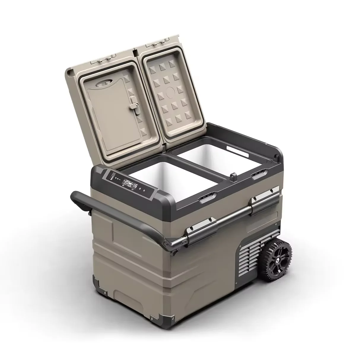 Портативный 55-литровый автомобильный холодильник и морозильник на 12 В с