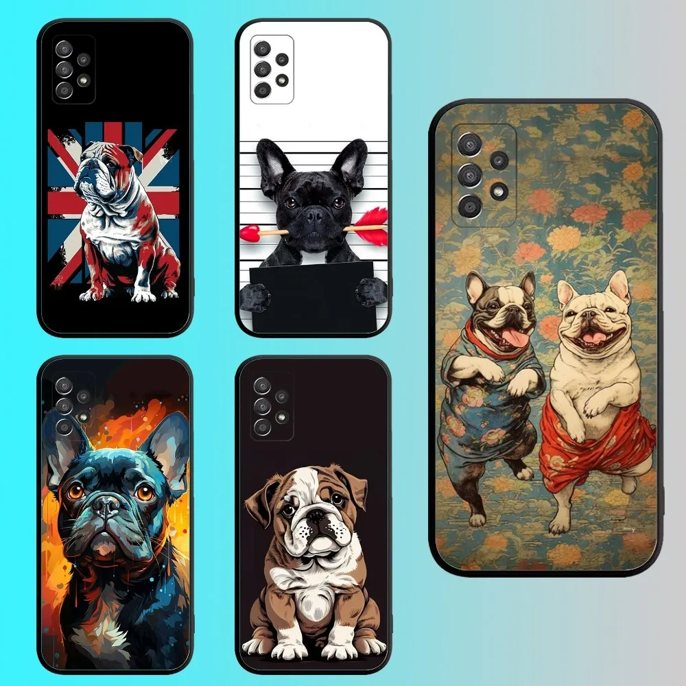 French Bulldog Phone Case For Samsung S 25 24 21 22 23 30 20 Ultra Plus Fe Lite Note 10 9 5G Black Soft
