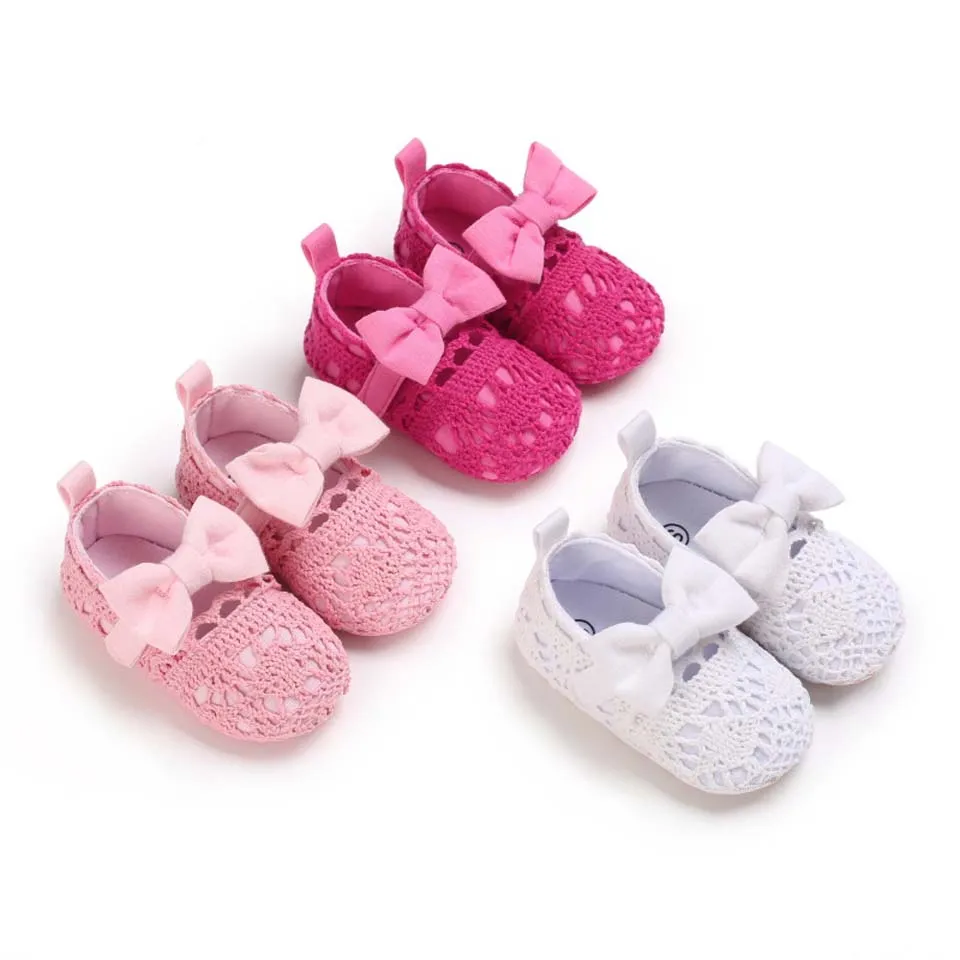 

Fashion Baby Shoes Girls Infant Soft Sole First Walkers Toddle Princess Mary Jane Newborn Not Slip Bow Knot Prewalker 0-18 Month