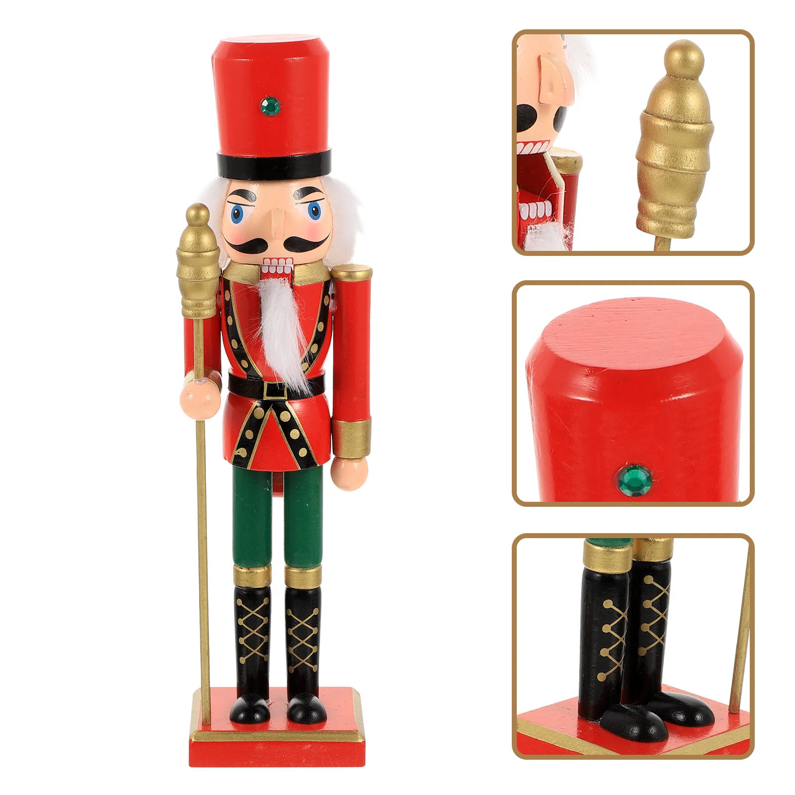 

Nutcracker Nutcrackers Christmaswood Desktop Ornaments Wooden Decor Soldier Figure Tree Decorations Decorative Traditionalcraft