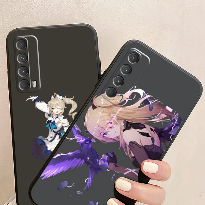 Игровой чехол для телефона Genshin Impact Project Huawei P Smart Z 2019 2021 P20 P30 Lite Pro P40 5G силиконовый
