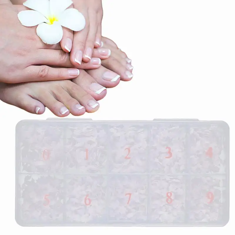 

Fake Nails Tips White Coffin Fake Nail French Tips Half Coverage False Nail Tips For Nail Salons And DIY Nail Art 10 Sizes