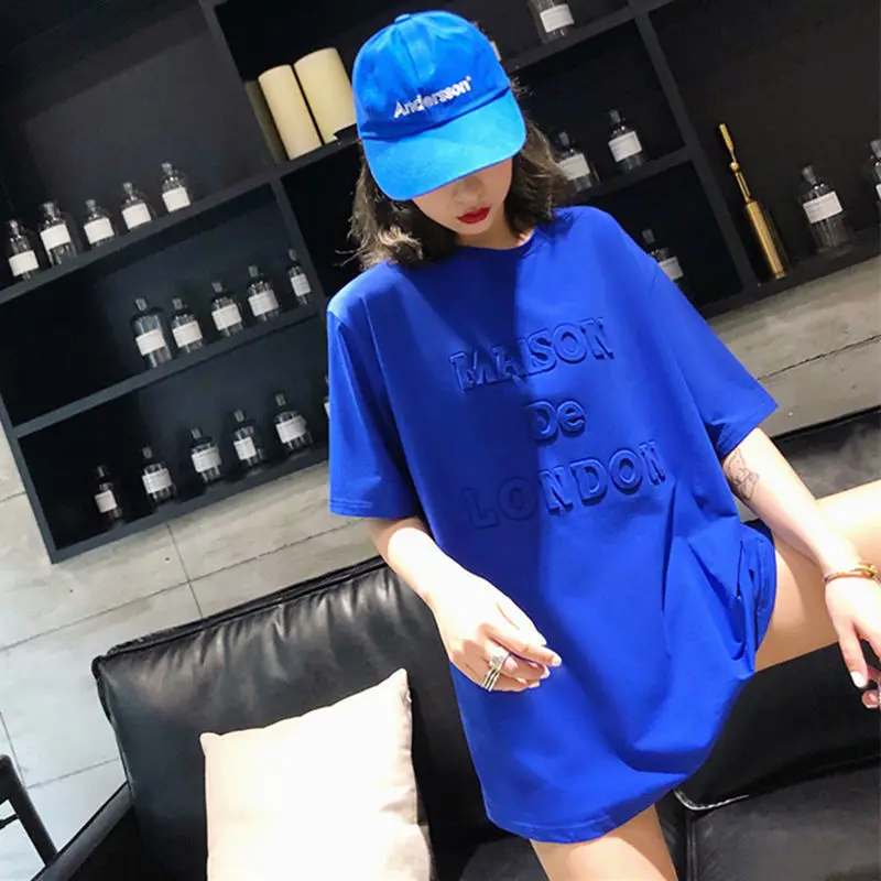 

Mid Length Oversized T-shirt Korean Women's Clothes for Woman Vintage Clothing Graphic Tees Harajuku Fashion Shirts and Blouses