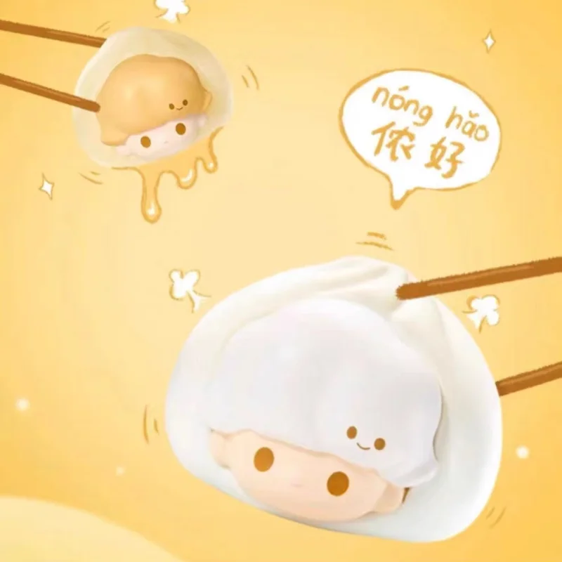 POPBean Мини Размер Dimoo Шанхай Ограниченная серия кавайная Паровая булочка/суп