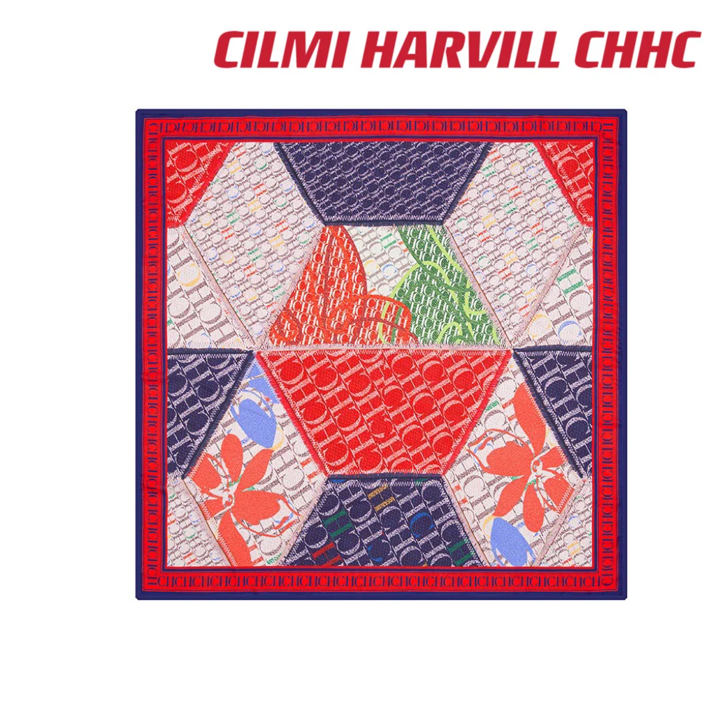 

CILMI HARVILL CHHC New Women's Scarf Headband Large Size 90cm Square Colorful Pattern Breathable Sunshade Outdoor