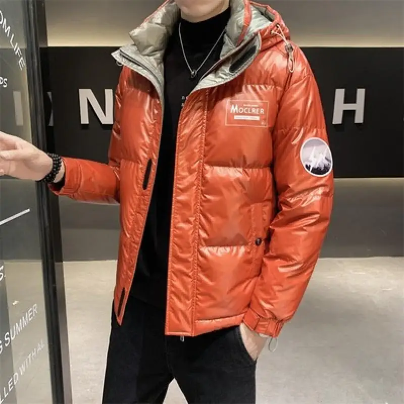 Мужская однотонная куртка на молнии с капюшоном и длинным рукавом