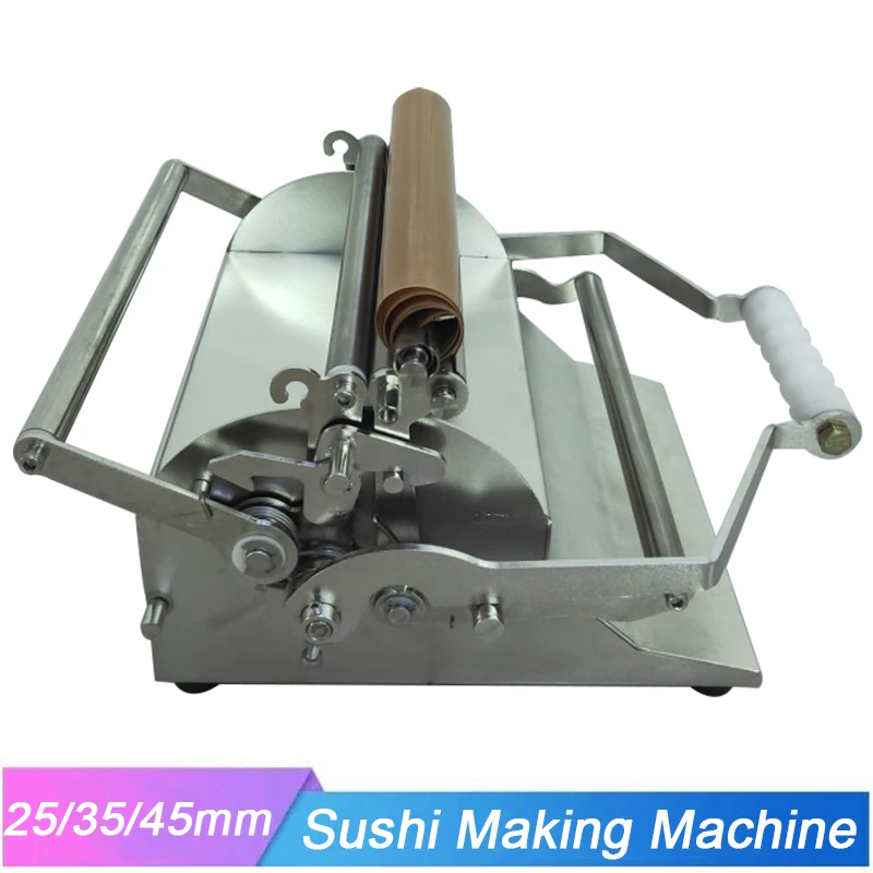 

Commercial 304 Stainless Steel Round Japanese Sushi Gimbap Roller Maker Rice Vegetable Meat Rolling Form Machine for Restaurant