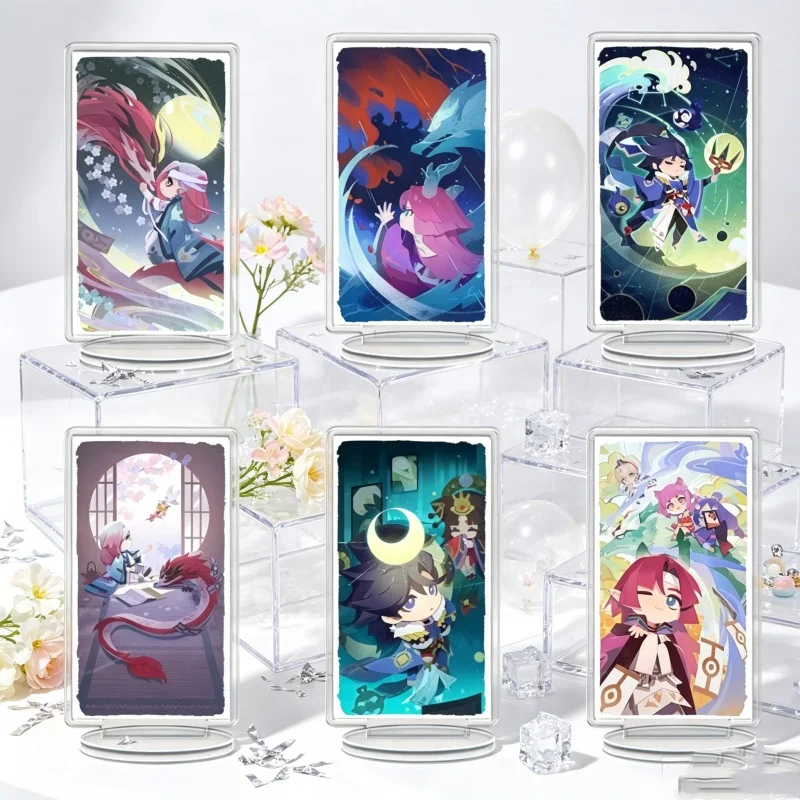 Фото Игра Onmyoji: Новая прямоугольная акриловая подставка-модель, брелок, коллекция косплей-аксессуаров Кагуры, подарки, 15 см, настольное украшение, подарки для друзей. №1