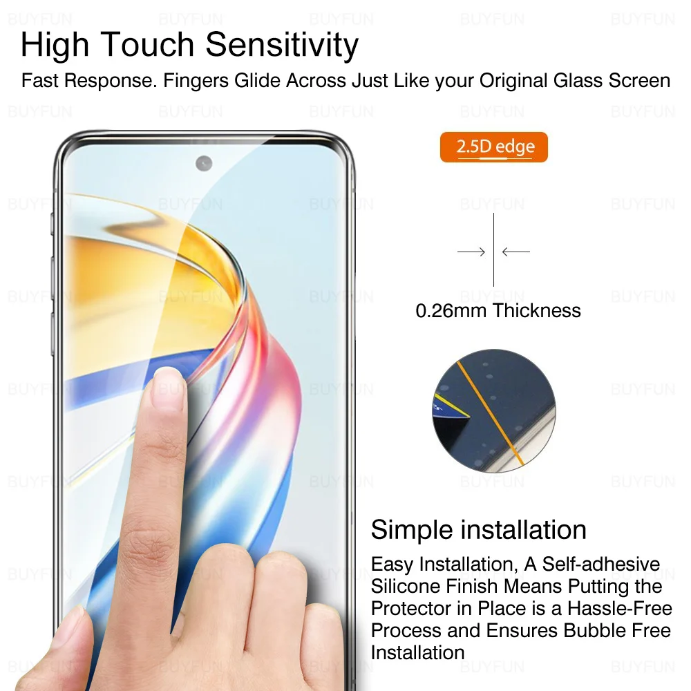 6 w 1 przezroczysty zakrzywiony klej do ochraniacza ekranu Honor X9b Folia ochronna na szklaną soczewkę x 9b x9 b X50 X 50 honorx9b 5G