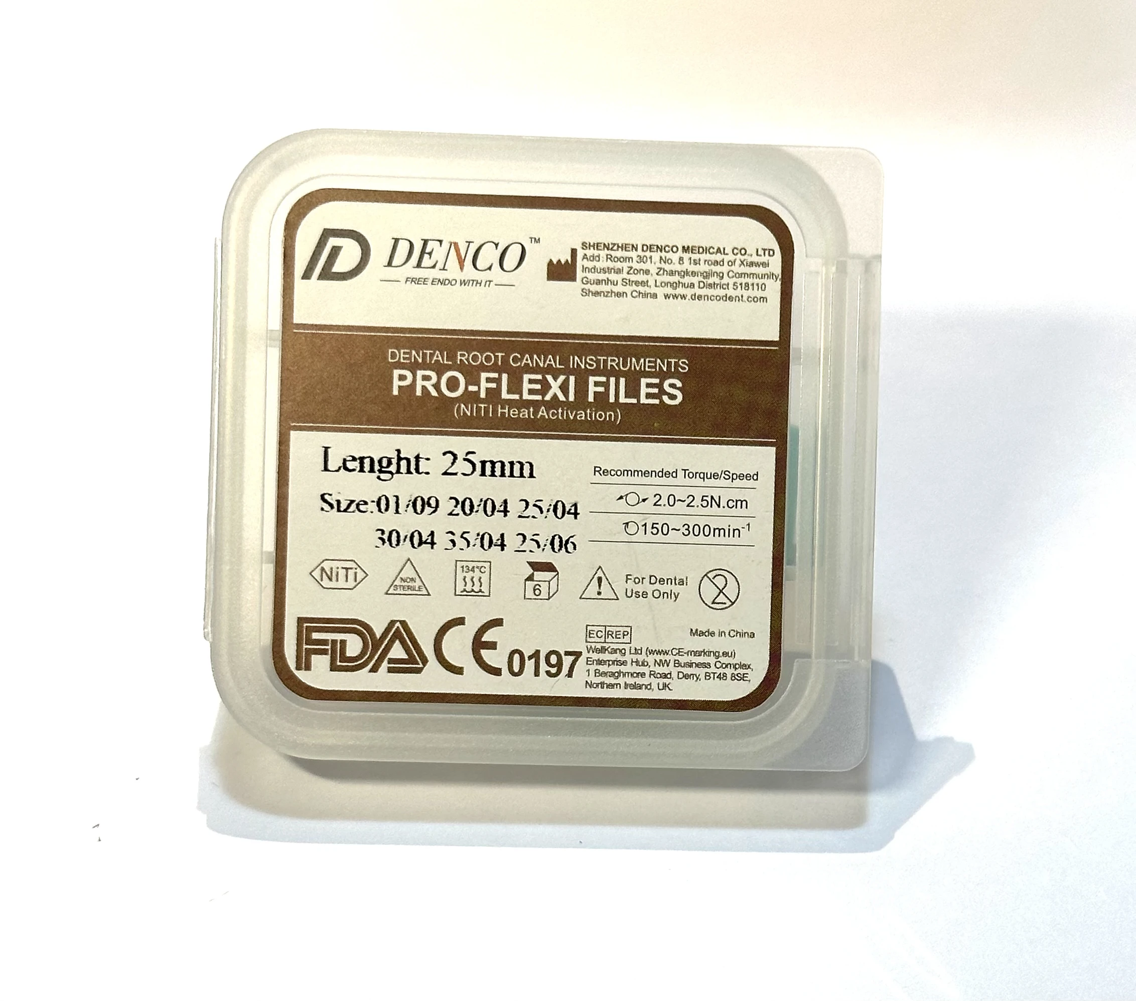 DENCO Pro-Flexi Files Стоматологический инструмент Активация тепла золото NiTi Alloy