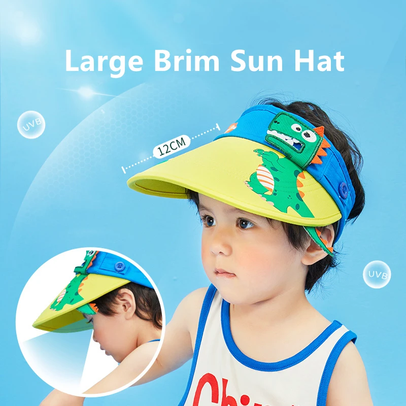 

Kids Sport Sun Visor,UV Protection Cap,Lightweight and Adjustable Summer Hats with Reflective Brim in Running,Tennis Hat