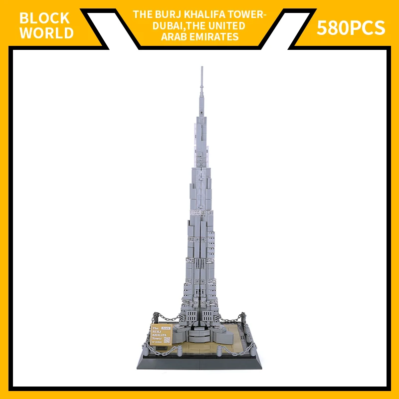 Мировая архитектура Диона 1/20 Бурдж Халифа башня блоки 555 шт. Модель Строительство миниатюры обучающая игрушка для детей Подарки Мировая архитектура Диона 1/20 Бурдж Халифа башня блоки 555 шт. Модель Строительство миниатюры обучающая игрушка для детей Подарки