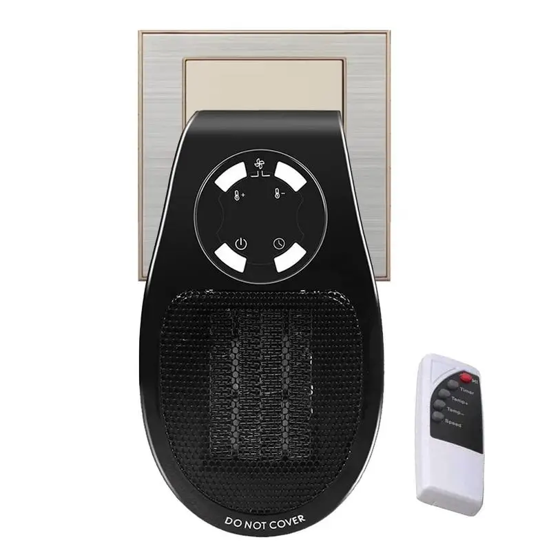 

Plug In Space Heater 500w Smart Heater Fan Wall Outlet Space Heater With Adjustable Thermostat Energy-Saving & Silent Ceramic