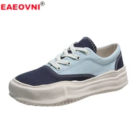 2022 spring womens canvas sneakers fashion platform thick sole comfortable breathable low top outdoor casual women shoes