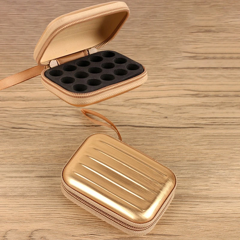 

Коробка для хранения эфирных масел металлическая 15 отделений