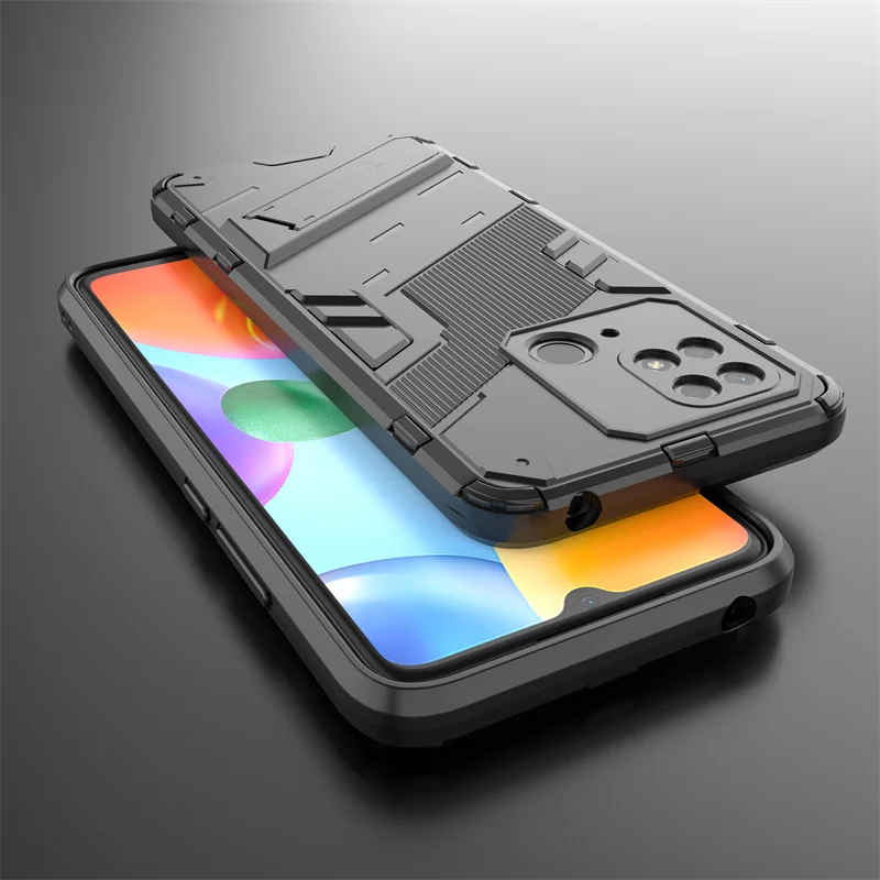 Punk Case For Redmi 10C Case For Redmi 10C 10A 10  Cover Capa Shell Coque Holder Stand Shockproof Phone Bumper For For Redmi 10C