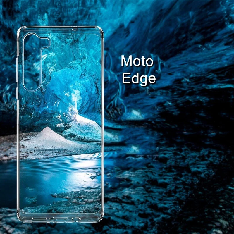 Фото Мягкий чехол из ТПУ для Motorola Edge Plus, прозрачный силиконовый чехол для Moto Edge Plus, ударопрочный ультратонкий прозрачный защитный чехол №2