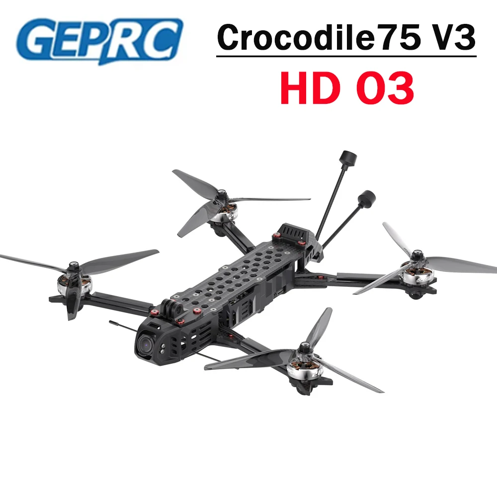 GEPRC Crocodile75 V3 HD O3 Long Range FPV Drone 7.5inch DJI O3 Air Unit F722 2806.5 1350KV For RC FPV Quadcopter Freestyle Drone