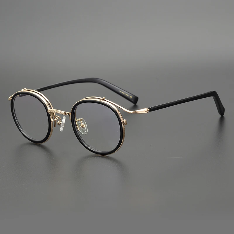 Top Quality Japanese Handmade Retro Round Glasses Frame Men Women Eyewear Classic Prescription Optic Vintage Reading Eyeglasses
