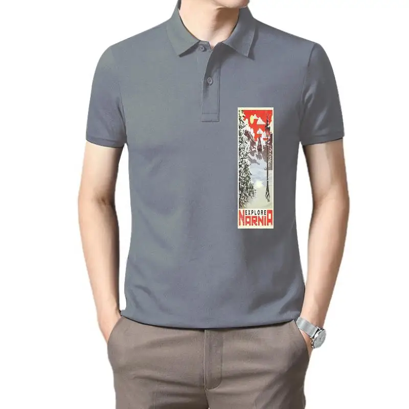 

Golf wear men Narnia C.. Lewis Classic Book Fantasy Wardrobe Lion Witch Chronicles polo t shirt for men