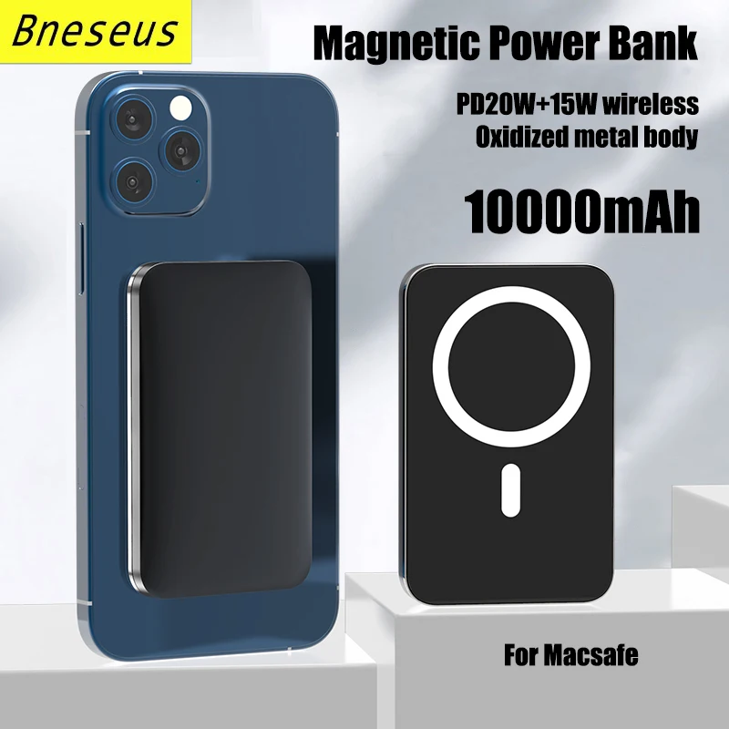 

20 Вт Магнитный внешний аккумулятор 10000 мАч Внешний дополнительный аккумулятор для iPhone 12 13 14 15 Вт Беспроводное зарядное устройство Macsafe внешний аккумулятор