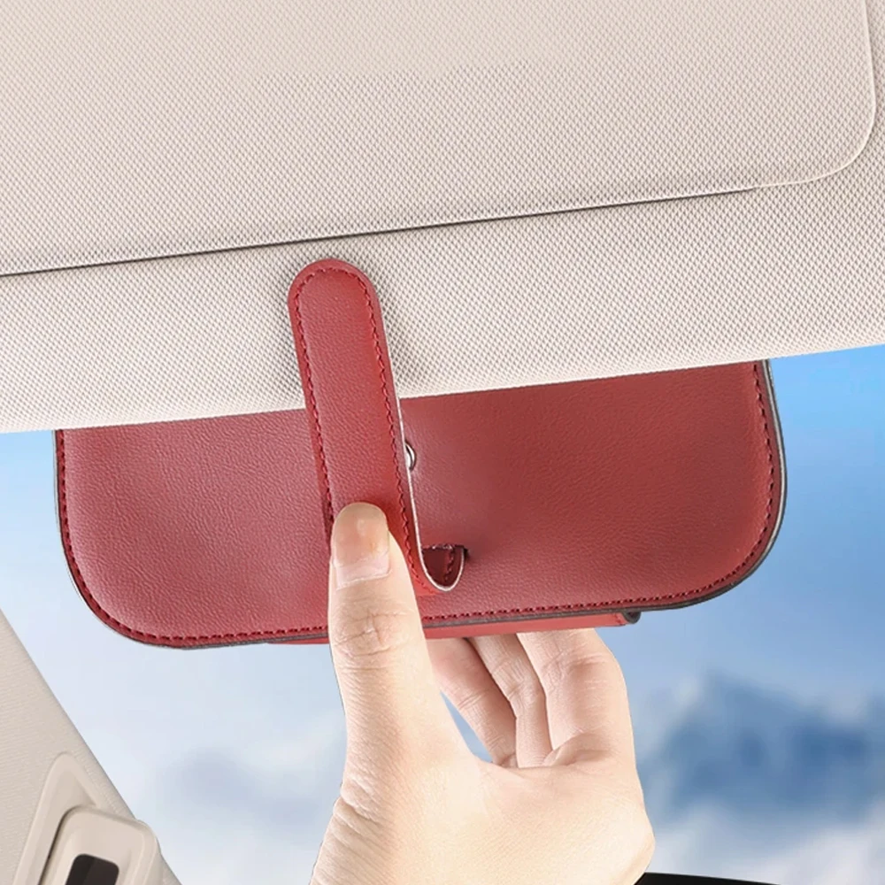 Автомобильный футляр для очков портативный держатель солнцезащитных