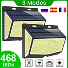 Уличный светодиодный светильник на солнечной батарее, 3 режима, 468, светильник датчиком движения