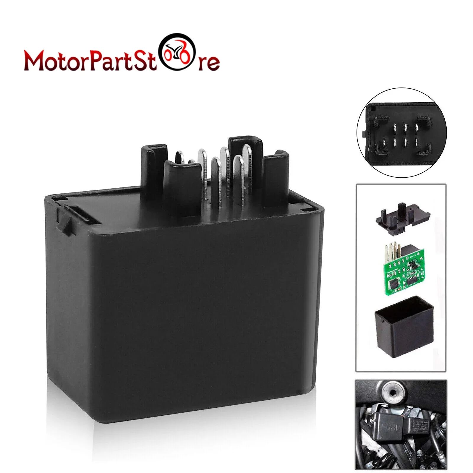 

7-контактное реле указателя поворота 12 В, светодиодный индикатор для Suzuki Bandit 600 1200 GSXR 600 750 GSX 1400 DR-Z 400 VZ 800