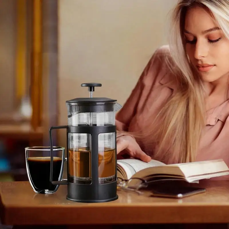 French Coffee Press Durable Drop-proof Glass House Brewer Multifunctional Heat Resistant Kitchen Gadget For Tea Cream Milk