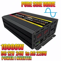 10000w pure sine wave inverter car solar inverter dc 12v 24v to ac 220v voltage transformer power converter power inverter