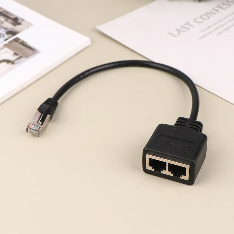 Ethernet-сплиттер RJ45 1 папа на 2 мама LAN Ethernet-кабель-разветвитель кабеля Ethernet-разъем