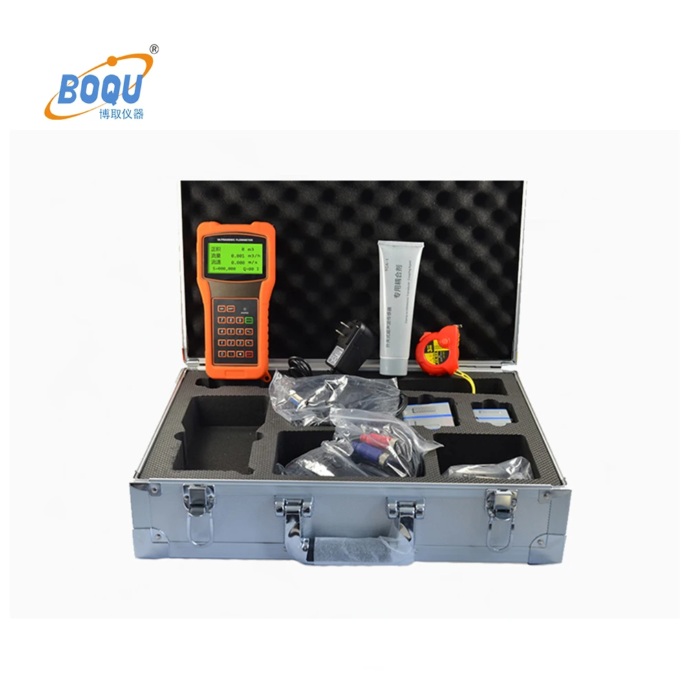 

BOQU BQ-ULF-100H Handheld ultrasonic flowmeter with datalogger and battery field monit water flow Tri-clamp Sensor flowmeter